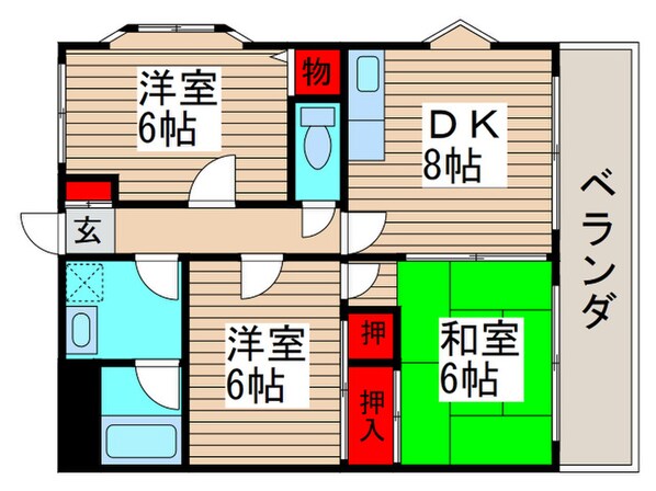 グランデ－ジ丸太の物件間取画像